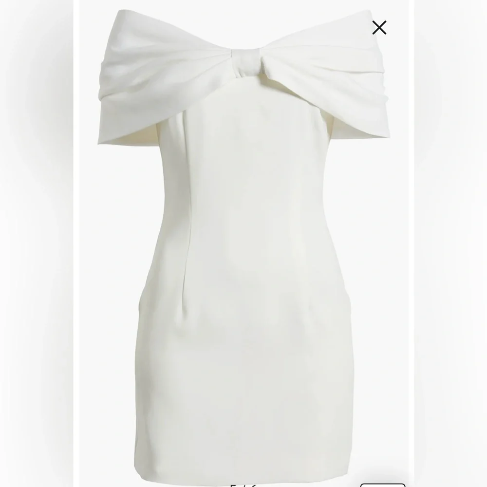 NWT- Sonya Moda Belluno Off the Shoulder Minidress, White, Large - Picture 5 of 12